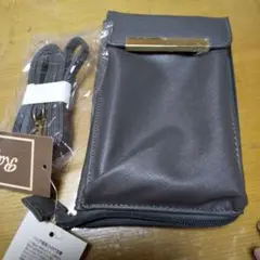 グレー スマホショルダーバッグ新品