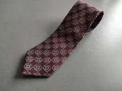 【美品ネクタイ】小紋柄ネクタイレッド
