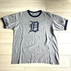 美品　デトロイト　MLB Tシャツ　メキシコ製　90〜00's グレー　リンガー