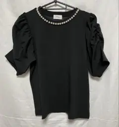 Myu ブラック パフスリーブ トップス M