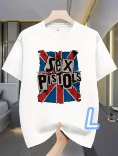 【速乾ドライT】白・Lサイズ《Sex Pistols》通気性●プラスサイズ