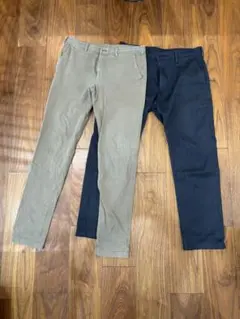 スリムフィット チノパン 2色セット UNIQLO