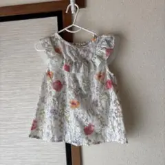 花柄フリルトップス 110cm