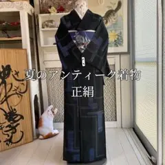【アンティーク夏の着物 正絹】