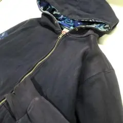 X-LARGE フルジップ パーカー ネイビー メンズS