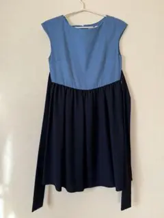【美品】Anatelier バイカラーワンピース（日本製／36サイズ）