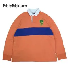90s Polo by Ralph Lauren ラガー シャツ オレンジ XL