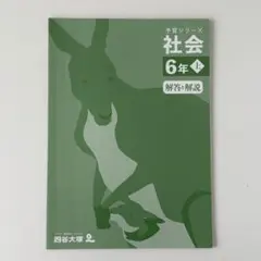 四谷大塚子習シリーズ 社会 6年上※注意！解説のみ