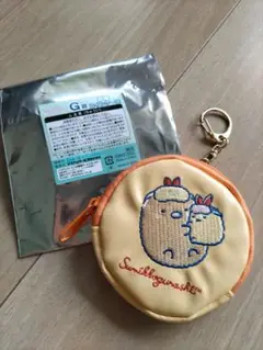 すみっコぐらし　刺繍コインケース　とんかつ　えびフライのしっぽ　サンエックス