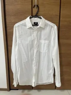 H&M シャンブレーシャツ　ホワイト