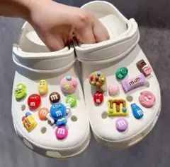 M＆M ジビッツ 20個 クロックス サンダルアクセサリー エムアンドエム 韓国