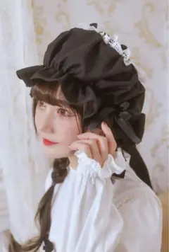 HEENIE HEENIE 愛野えり Whip Frill Made Cap黒☆