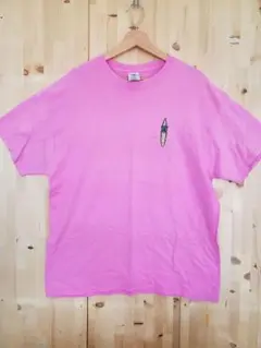 送料無料 訳あり US古着 ジャージーズ プリントTシャツ ピンク XL