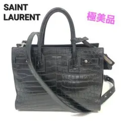 サンローランパリ サックドジュールベイビー クロコ 2WAY ショルダーバッグ