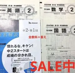 ベネッセ 2020年 第一回 中2 学力推移調査 英語 数学 国語 答え