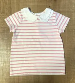 ジャカディ　襟付きピンク　ボーダーTシャツ