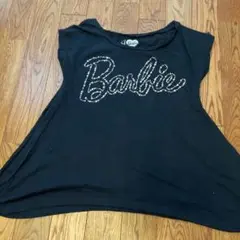 Barbie ストーン装飾 ブラックタンクトップ