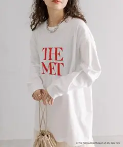 美品　mystic THE MET ロングTシャツ　ホワイト　ロンT