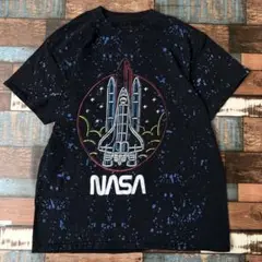 ビンテージ　古着　NASA スペース　ロケット　メンズ　半袖tシャツ　黒