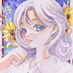手描きイラスト　オリジナルイラスト　創作イラスト　水彩イラスト　アナログイラスト