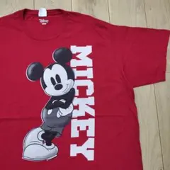 US古着Tシャツ ミッキー mickey ディズニー Disney レッド 赤