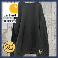 メキシコ製 カーハート トレーナー ワンポイント刺繍ロゴ オーバーシルエット
