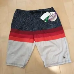 水陸両用 ベネトン　メンズスイムパンツ　LLサイズ　紺×赤×グレー