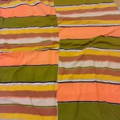 ボーダーレトロ柄　ハギレ　生地
