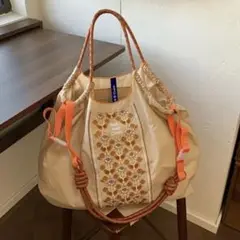 最終お値下げ【新品】ボール＆チェーン　刺繍エコバッグ（Mサイズ）ショルダー付き