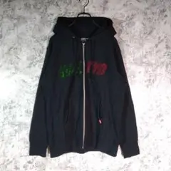 美品✨KIKS TYO　メンズ　ジップアップパーカー【L】黒　ラインストーン