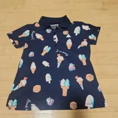 ルコック　レディースゴルフウェア　半袖シャツ　ネイビー