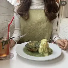 クレールムネ キャミワンピ グリーン