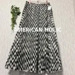 AMERICAN HOLIC チェックプリーツフレアスカート　新品タグ付