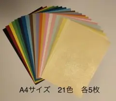 色画用紙まと売り リブカラー A4 21色105枚