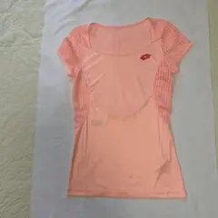 Lotto メッシュピンク Tシャツ