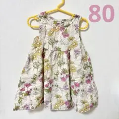 【美品】branshes ワンピース　80