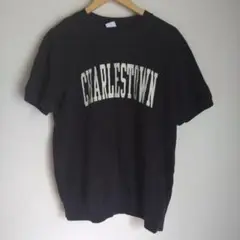 チャンピオン　CHARLESTOWN プリント 黒 Tシャツ