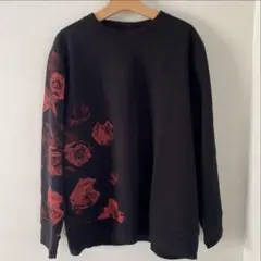 H&M 薔薇柄　スウェットトレーナー M