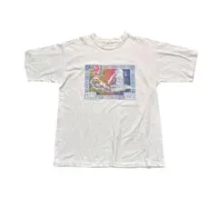 7SM1 シンガポール　スーベニアTシャツ　白　古着　used