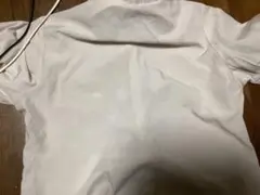 薄いピンク プリーツ襟 半袖シャGU XL