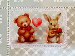 レジンコラージュ 小物入れ うさぎ くま ハート 花 赤 りぼん クキにゃ