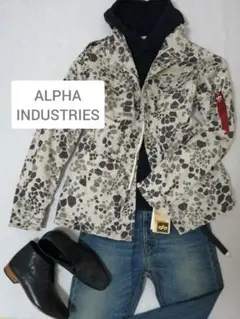 ★新品・メンズ★【ALPHA INDUSTRIES 】ミリタリージャケット 灰