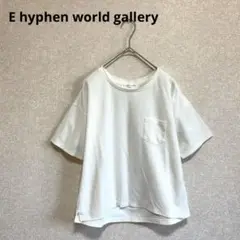 E hyphen world gallery カノコポケット付きTシャツ 白 F
