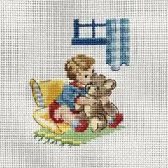 クロスステッチ完成品　ヴェロニク　男の子N