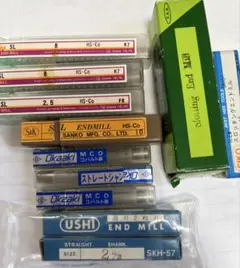 未使用メーカー岡崎他直刃エンドミル１１本