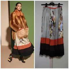 Fendi 2017pre-fall ピクセルブーケ プリーツスカート