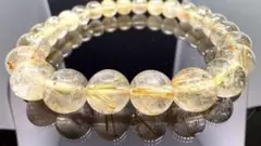 【高波動】金運財運の御守り 上品な透明感 ゴールドタイチンルチル ブレスレット