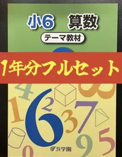 新品未使用 小6マスター算数 1年分 浜学園