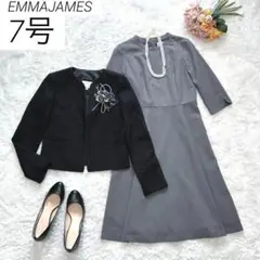 EMMAJAMES　フォーマルスーツ　ノーカラージャケット　ワンピース　7号