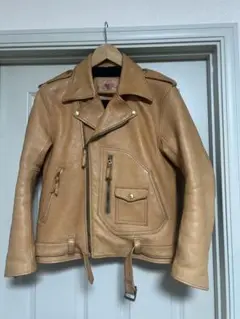 天神ワークス JT01 TAN カスタム ライダースジャケット 値引済み 天神ワークス JT01 TAN カスタム ライダースジャケット 値引済み